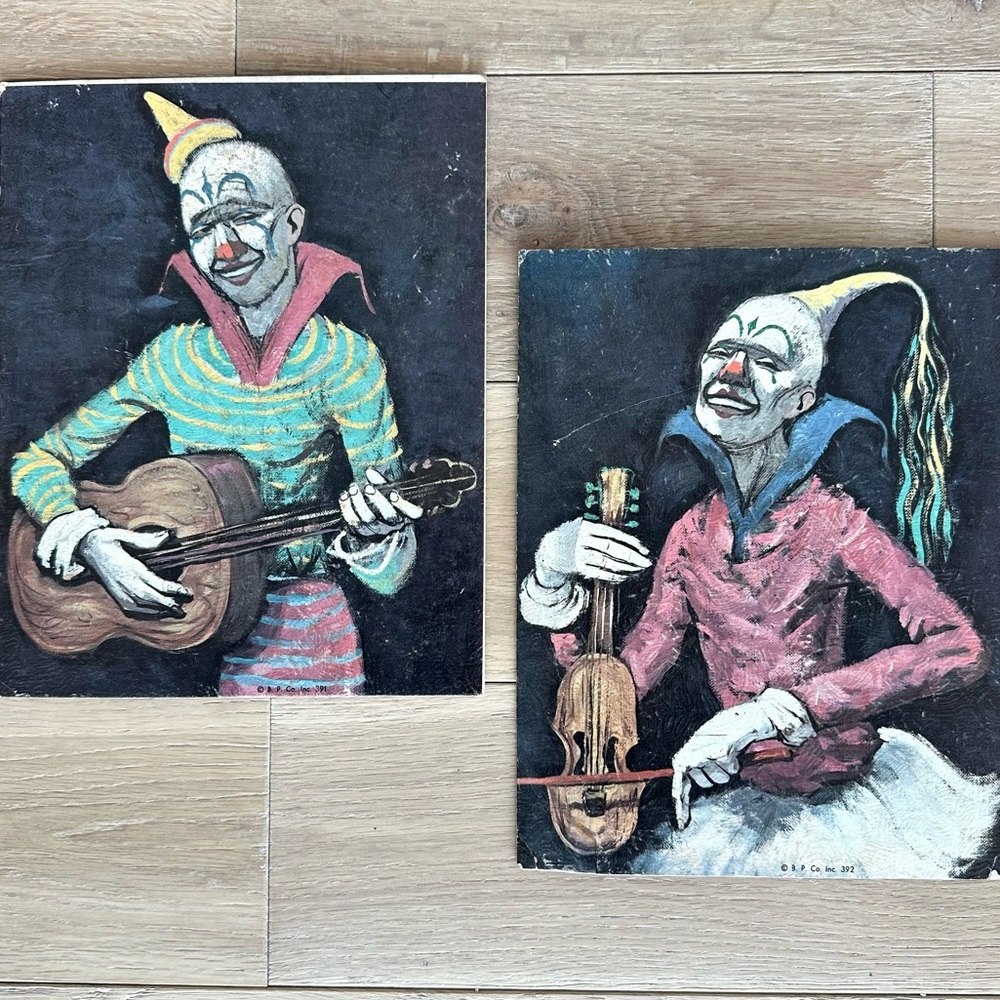 Vintage Clown Art Prints Set (Faux Oil)
8” x 10” Ready to Frame